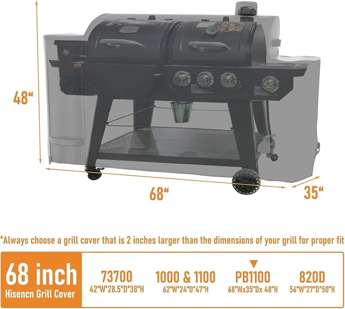 Hisencn Grill Cover for Pit Boss Pro Series Triple-Function Combo Grill - Image 3