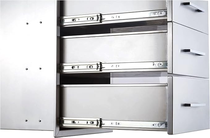 TIANAI Outdoor Kitchen Drawers Stainless Steel Triple Drawer - Image 6