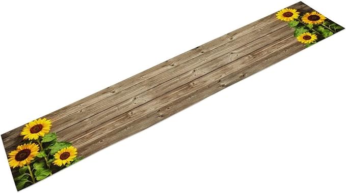 Sunflower Floral Table Runner, Country Farmhouse Vintage Spring Flower Rustic - Image 7
