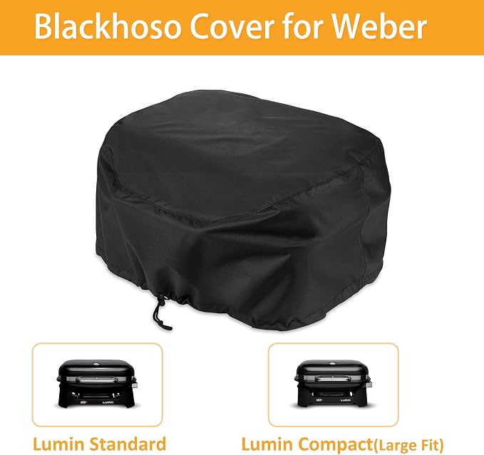 Grill Cover for Weber Lumin Electric Grill, Lumin Compact Grill, 600D Heavy - Image 2