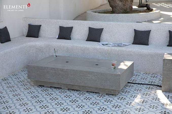 Elementi+ | Bundle Riviera Gas Fire Pit Cast Concrete 60" Rectangular Fire Table - Image 5