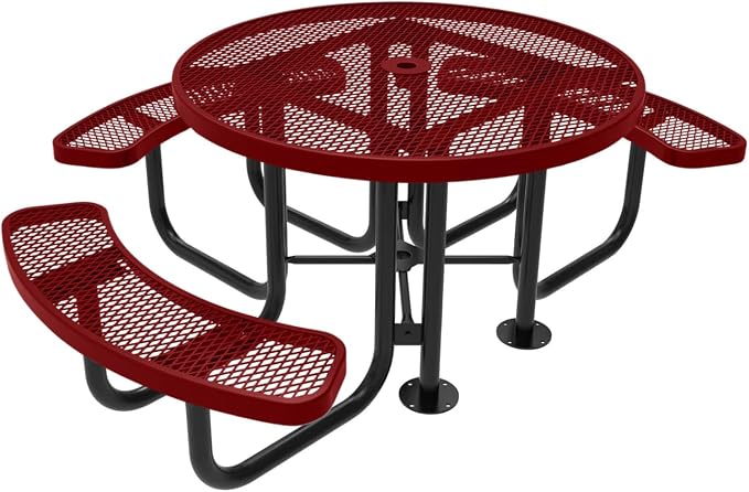 COATEDOUTDOORFURNITURE Heavy-Duty Portable Outdoor Picnic Table by CoatedOutdoorFurniture