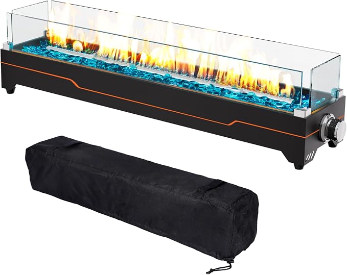GRISUN 28" Table Top Propane Fire Pit, 000 BTU Tabletop Gas Fire Pit, Tabletop by Grisun