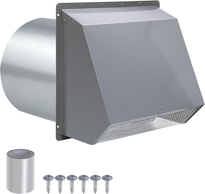 10 Inch Hooded Wall Vent Exhaust by JYINCPED