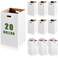 10 Pack 30 Gallon Recycling Bins Cardboard Trash Cans Disposable and Reusable by Kritkin