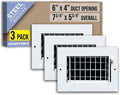 Fits 6x4 Duct Opening Steel Adjustable Air Supply Grille by Handua | Register by Handua
