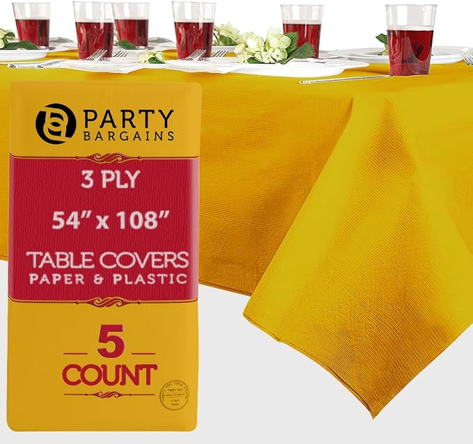 PARTY BARGAINS 5 Disposable Table Covers by PARTYBARGAINS