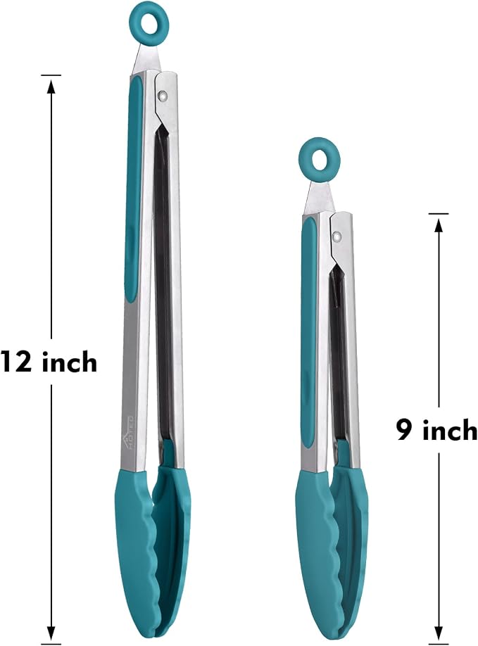 HOTEC Premium Stainless Steel Locking Kitchen Tongs - Image 8