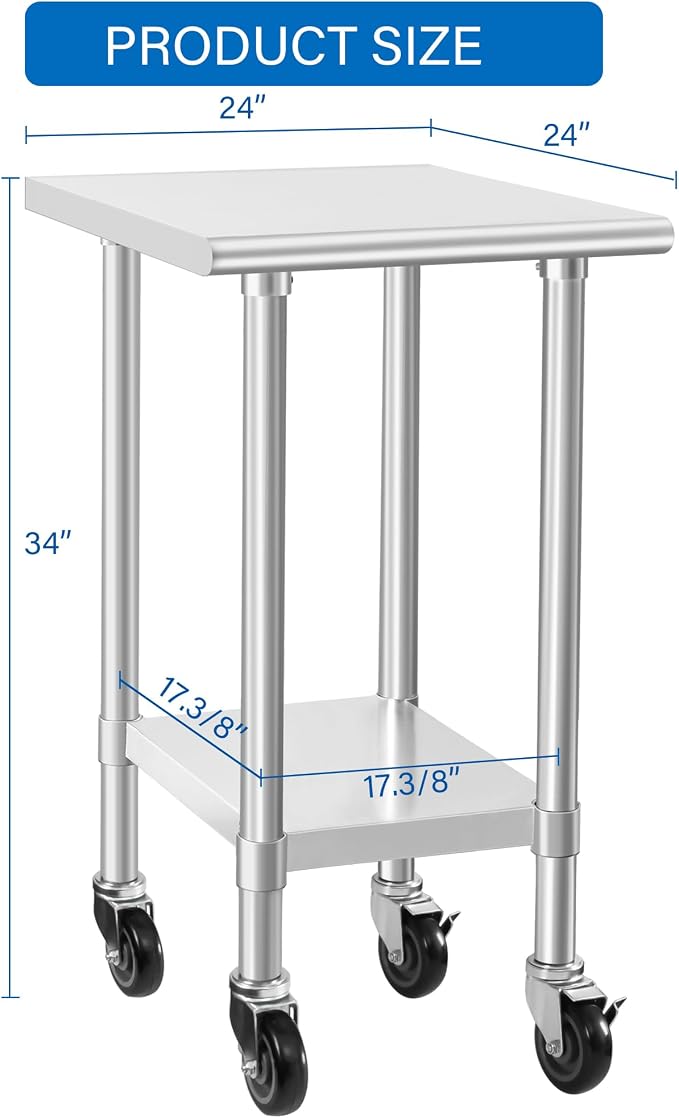 HARDURA Stainless Steel Commercial Table Prep & Work Table - Image 3