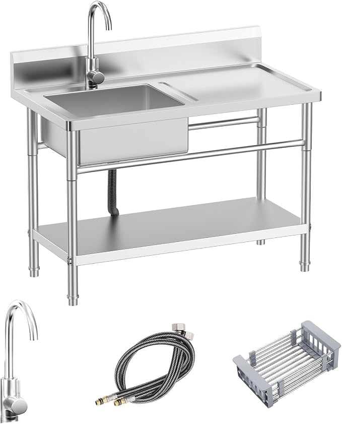 Stainless Steel Utility Sink, Indoor and Outdoor by Unknown