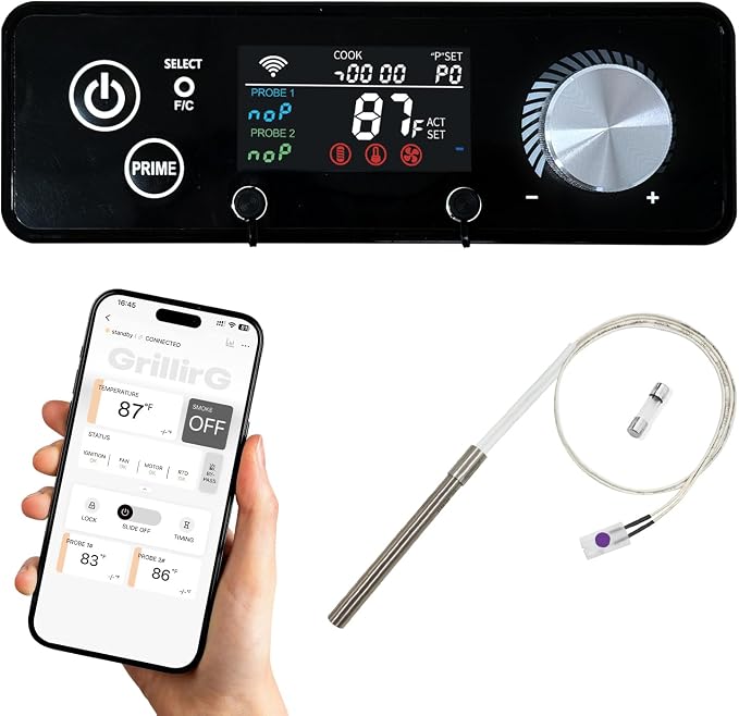 WiFi PID Rectangular Pellet Grill Controller Replacement by Meatender