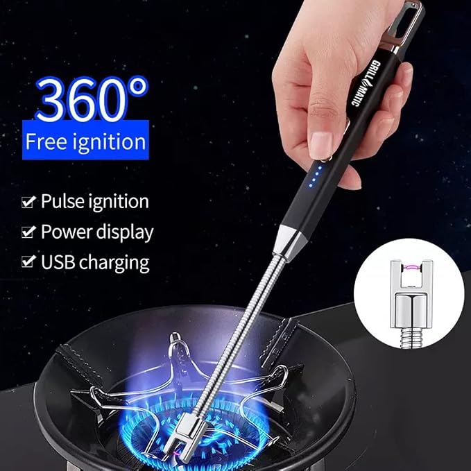 Windproof, Rechargeable, Flexible Neck, Lithium Ion, Electronic, Butane Free - Image 7