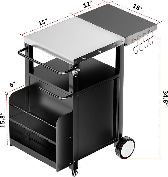 ROOMTEC Outdoor Grill Cart - Image 4