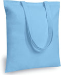 TOPDesign 6-Pack Economical 16"x15" Baby Blue Cotton Tote Bag, Lightweight by TOPDesign