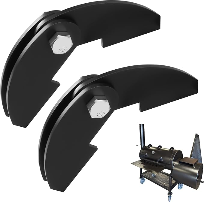 2 Pcs 8 x 2 1/4" Large Heavy Duty BBQ Smoker Hinge, Compatible by WFCYX
