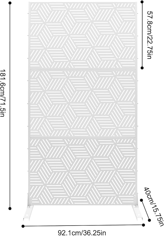 Outdoor Privacy Screens Freestanding, Rustproof Metal Decorative Fence Panels - Image 2