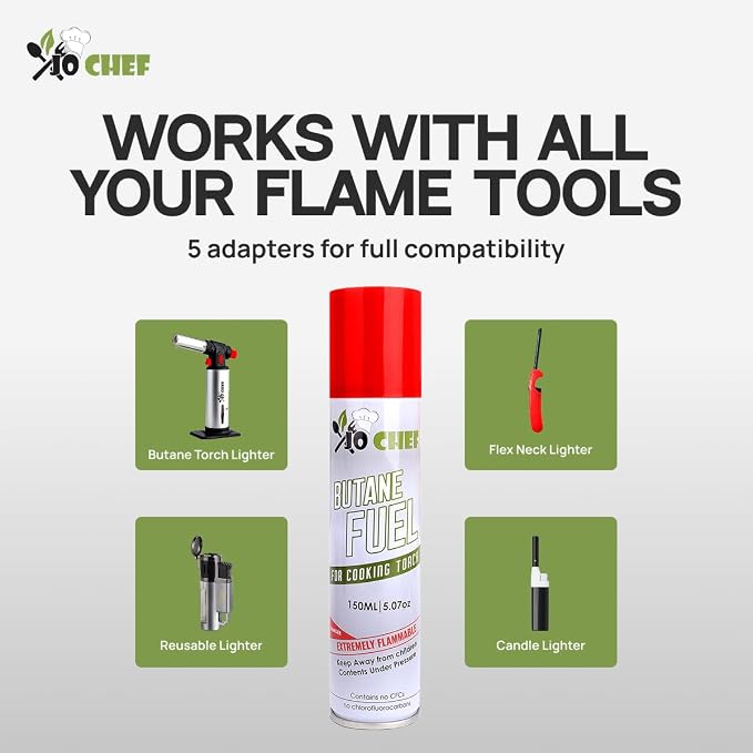 Jo Chef Butane Fuel Refill, Lighter Butane Fuel Canister, Butane Gas Refill - Image 7