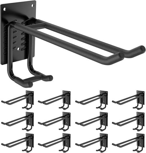 12 Pack Garage Hooks Heavy Duty 10 INCH Double-Layer Steel Shed Wall Mount by Tanzfrosch