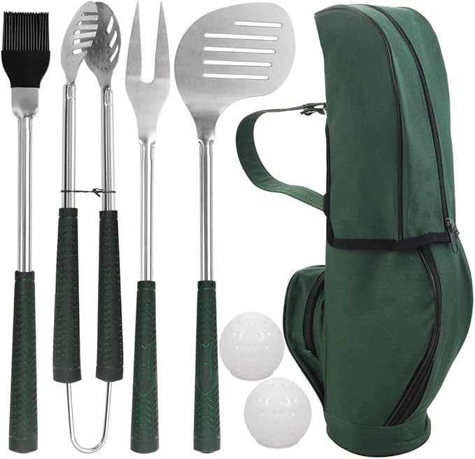 POLIGO 7PCS Golf-Club Style BBQ Tools Set Grilling Tools by POLIGO