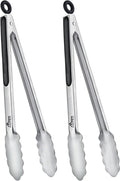 Hotec Stainless Steel Kitchen Tongs, Locking Metal Food Tongs by Hotec