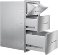 Outdoor Kitchen Drawers with Paper Towel Holder 17"Wx30"Hx20"D Flush Mount by Unknown