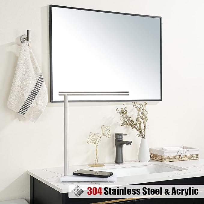 JQK Hand Towel Holder Stand Brushed, Modern Tree Rack Free Standing - Image 4