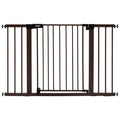 BABELIO Baby Gate with Black Wood Pattern, 29-48 Inch Auto Close Dog Gate by BABELIO