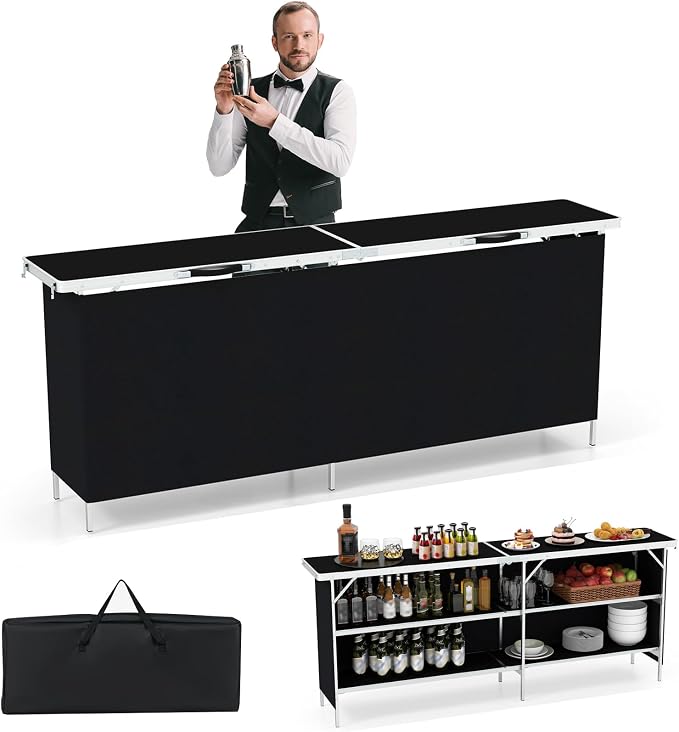 Giantex 81" Extra Long Portable Bar Table by Giantex