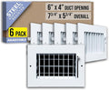 Fits 6x4 Duct Opening Steel Adjustable Air Supply Grille by Handua | Register by Handua