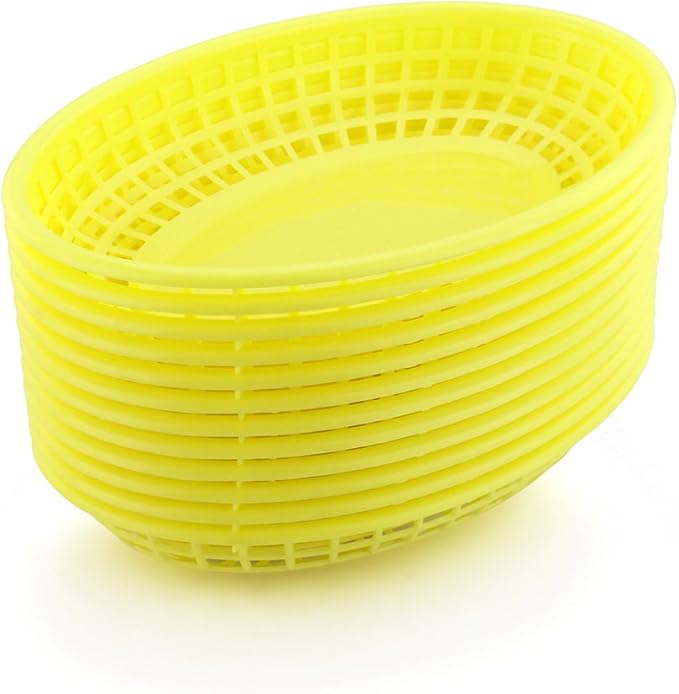 New Star Foodservice 44188 Fast Food Baskets, 9.25 x 6 inch Oval by NewStarFoodservice