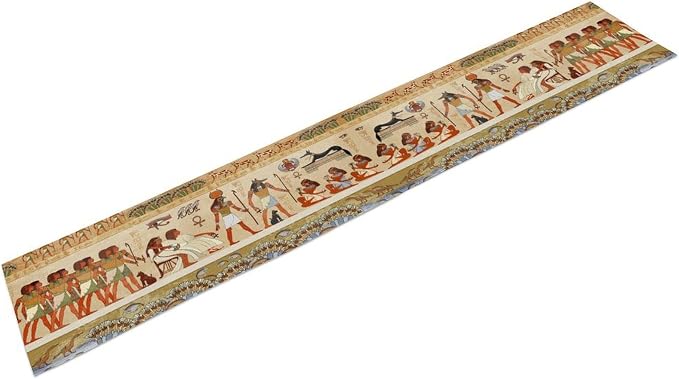Egypt Table Runner, Mystery Element Ancient Egyptian Culture Gods Print Table - Image 7