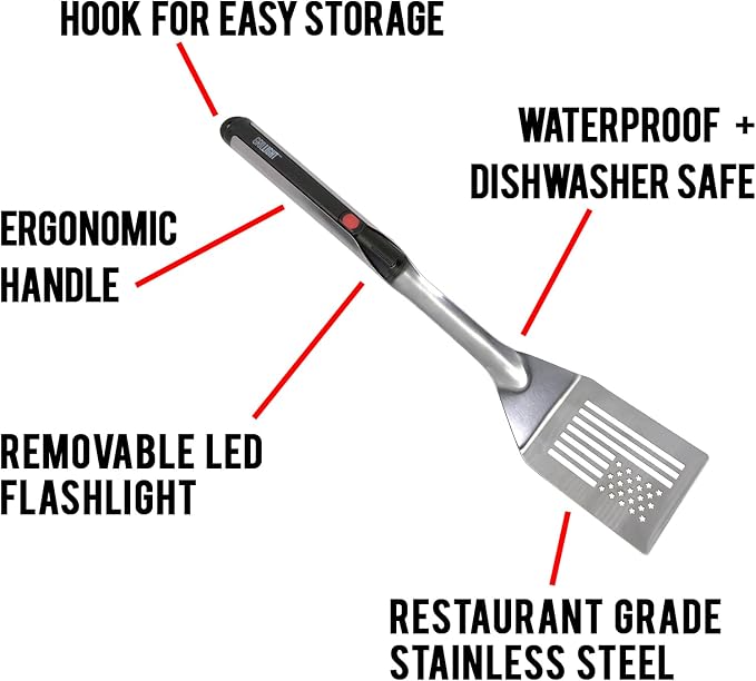 GRILL LIGHT USA Smart Grill Spatula – Restaurant Grade Stainless Steel | Super - Image 3