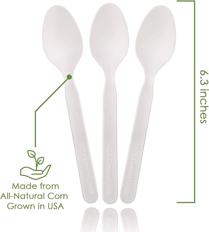 Ecovita 100% Compostable Spoons - Image 3