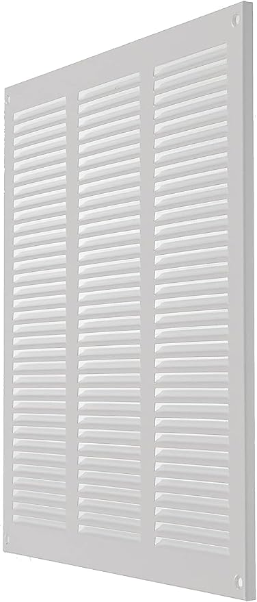 Repa Market 2-Pack 12x12 Inch Air Vent Cover/White Galvanized Steel Louvered - Image 8