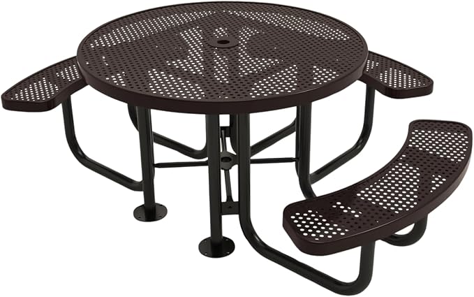 COATEDOUTDOORFURNITURE Heavy-Duty Portable Outdoor Picnic Table by CoatedOutdoorFurniture