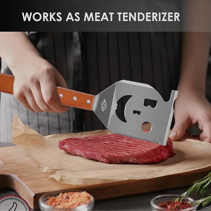 Heavy Duty BBQ Grill Tongs and Spatula - Image 8