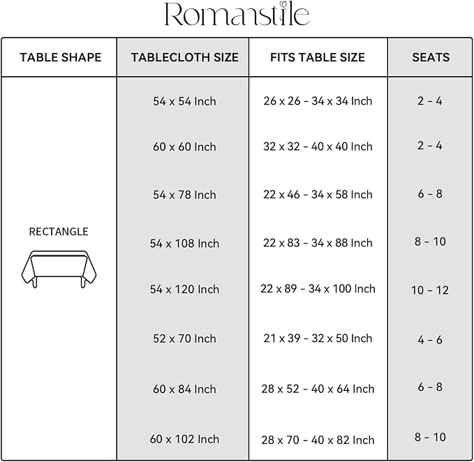 Romanstile Rectangle Plastic Tablecloth, 100% Waterproof Oil-Proof Checkered - Image 7