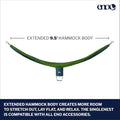 Hammock for Camping, Lightweight Nylon in Marine Cedar, 400 lb Capacity
