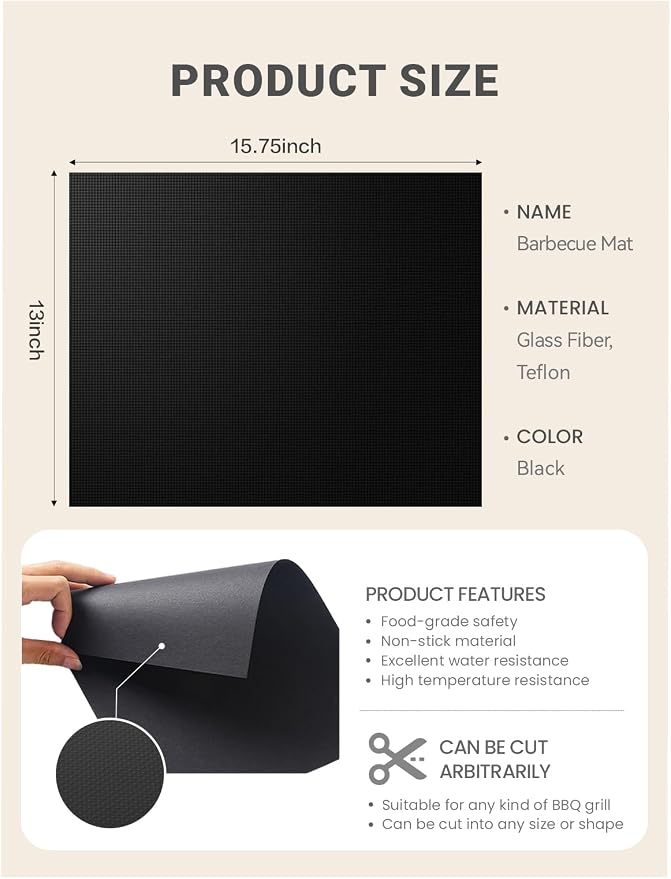5PCS Copper Grill Mats for Outdoor Grill - Image 2