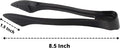 Serving Tongs, 8.5-Inch Plastic, Jet Black, Wide Head