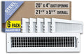 Fits 20x4 Duct Opening Steel Adjustable Air Supply Grille by Handua | Register by Handua