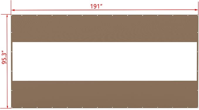 Domi Heavy Duty Outdoor Clear Panel Curtain, 18 oz Waterproof PVC Polyester - Image 7