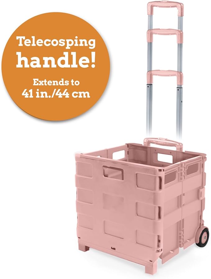 Inspired Living Ultra-Slim Rolling Collapsible Storage Pack-N-Roll Utility-carts - Image 4