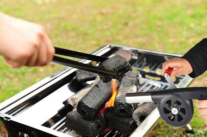 Sunglow Outdoor Cooking BBQ Fan Air Blower，Hand Crank Blowers， Barbecue Fire - Image 3