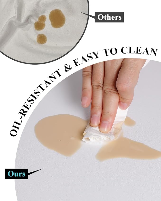 Pure White Plastic Table Cover Protector, 1.5mm Thick Rectangle Vinyl Table Top - Image 3