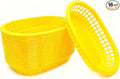 Fast Food Baskets 16-Pack, 10 x 6 Inch Plastic Oval Serving Baskets by Unknown