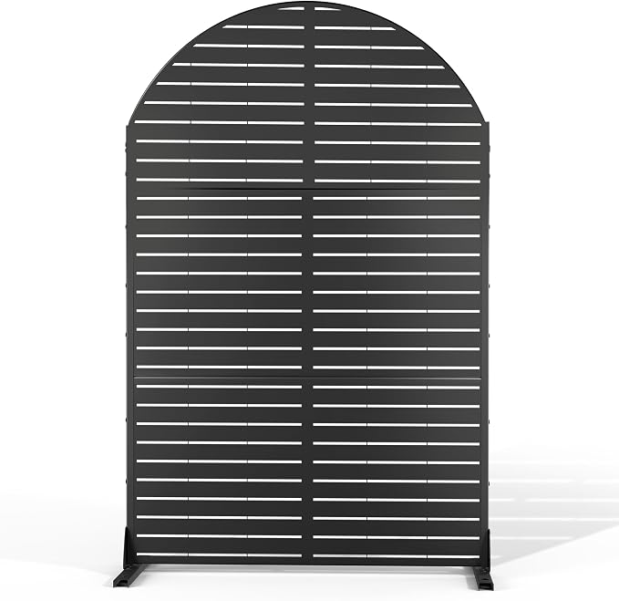 Metal Privacy Screen Outdoor 72" H×47" W, Freestanding Decorative Privacy Screen - Image 6