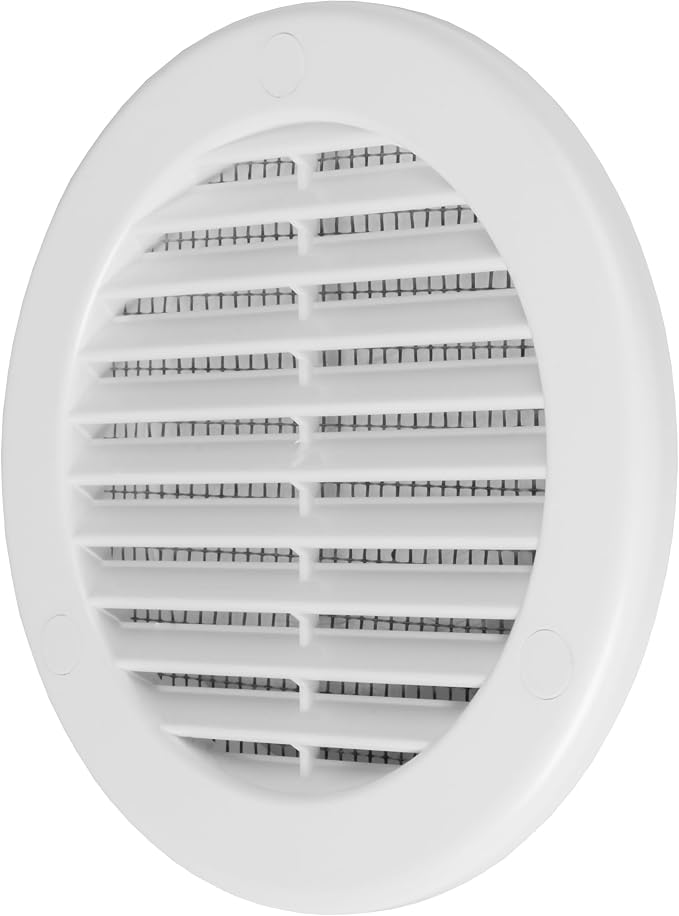 4 Inch White Air Vent Cover – Pack of 5 – Plastic Round Air Vent Grill Cover - Image 8