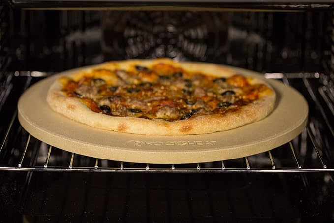 K ROCKSHEAT Pizza Stone Round, 12 Inch Cordierite Pizza Stone - Image 7