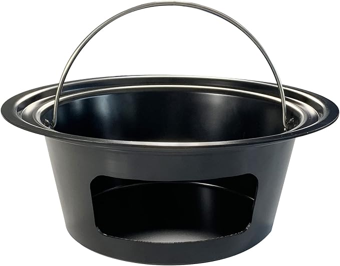 KAMaster Ash Can with Folding Handle Compatible with Large Big Green Egg by KAMaster